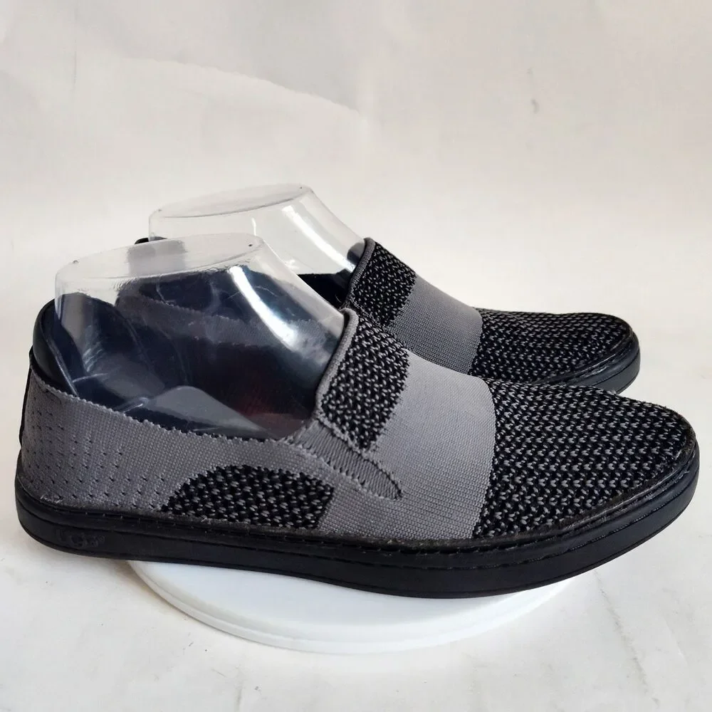 Ugg Sneakers Womens Size 7 Sammy Hyper Weave Slip On Comfort‎ Knit Black Gray